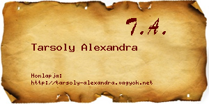 Tarsoly Alexandra névjegykártya